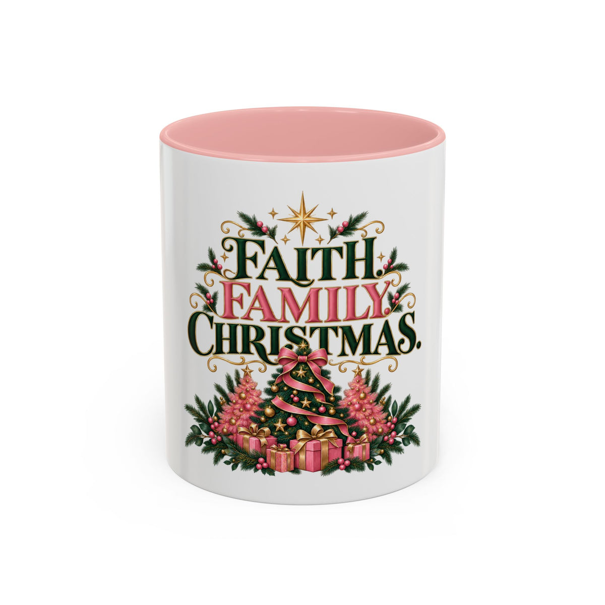 Faith Family Christmas Coffee Mug — Holiday Accent 11/15oz