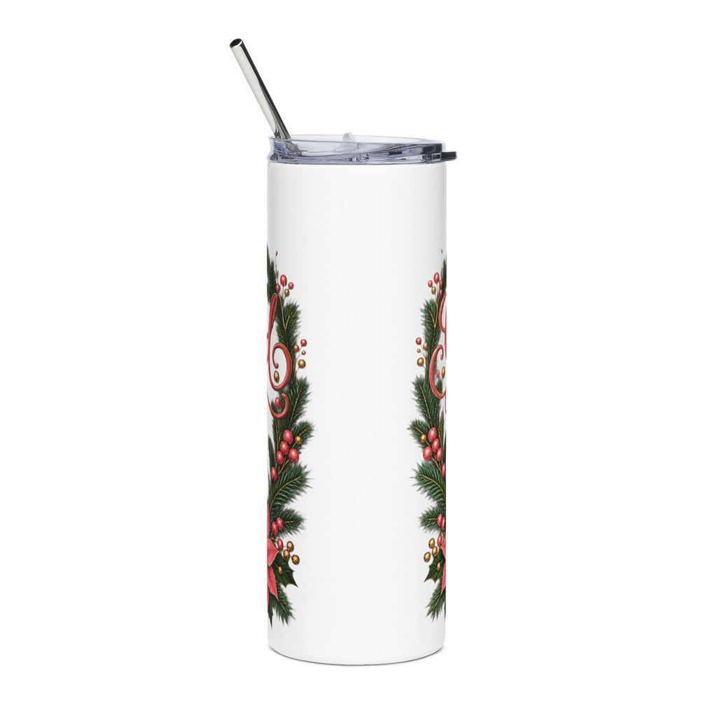 Christmas Scripture Tumbler — "Glory to God" 20oz Stainless Steel Travel Cup