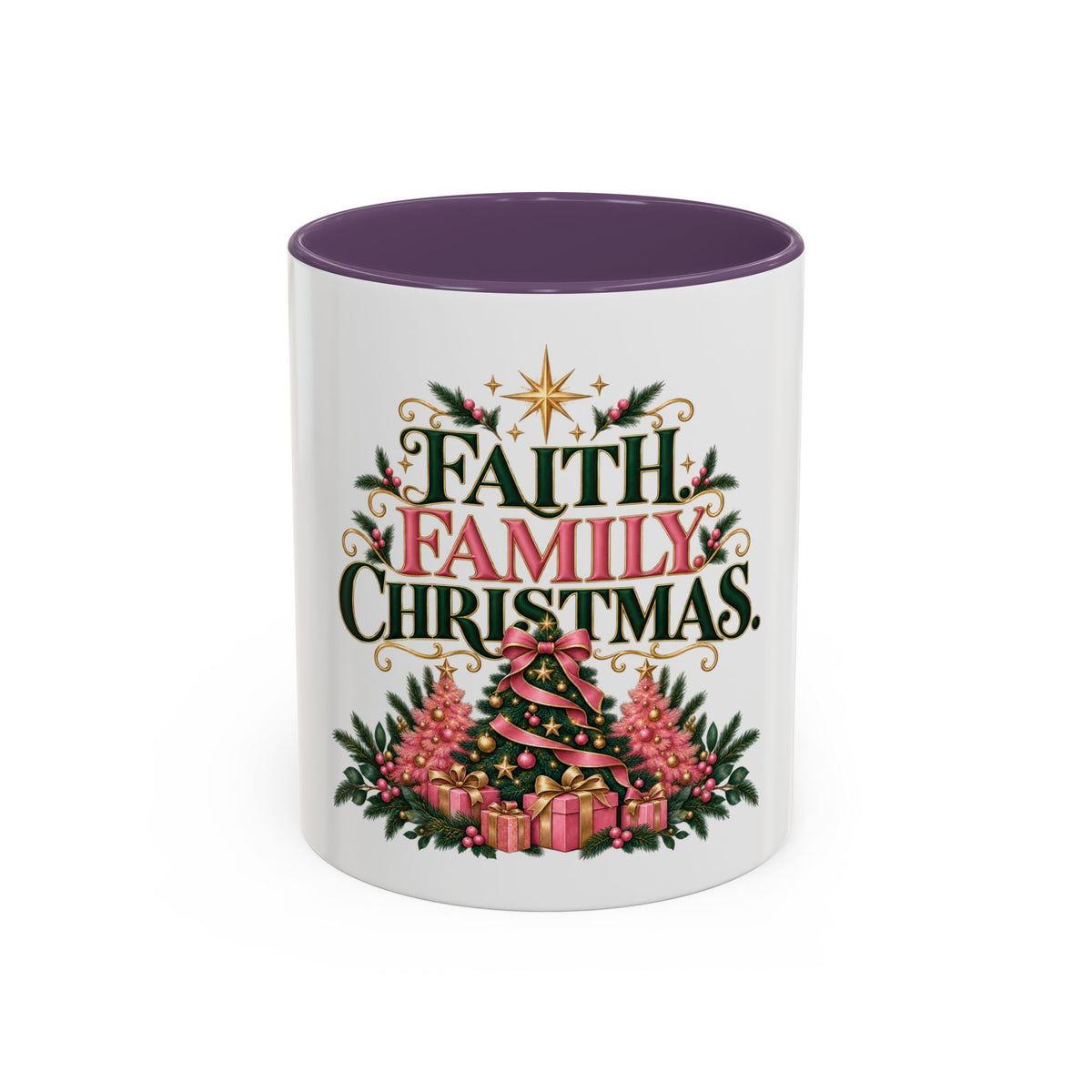 Faith Family Christmas Coffee Mug — Holiday Accent 11/15oz