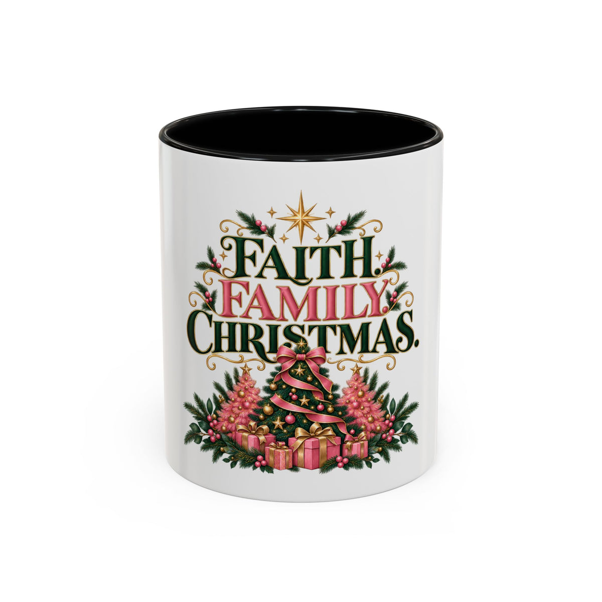 Faith Family Christmas Coffee Mug — Holiday Accent 11/15oz