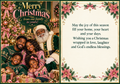 Christmas Family greeting card front and inside message