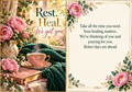 Get Well greeting card front and inside message