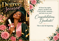 Graduation greeting card front and inside message